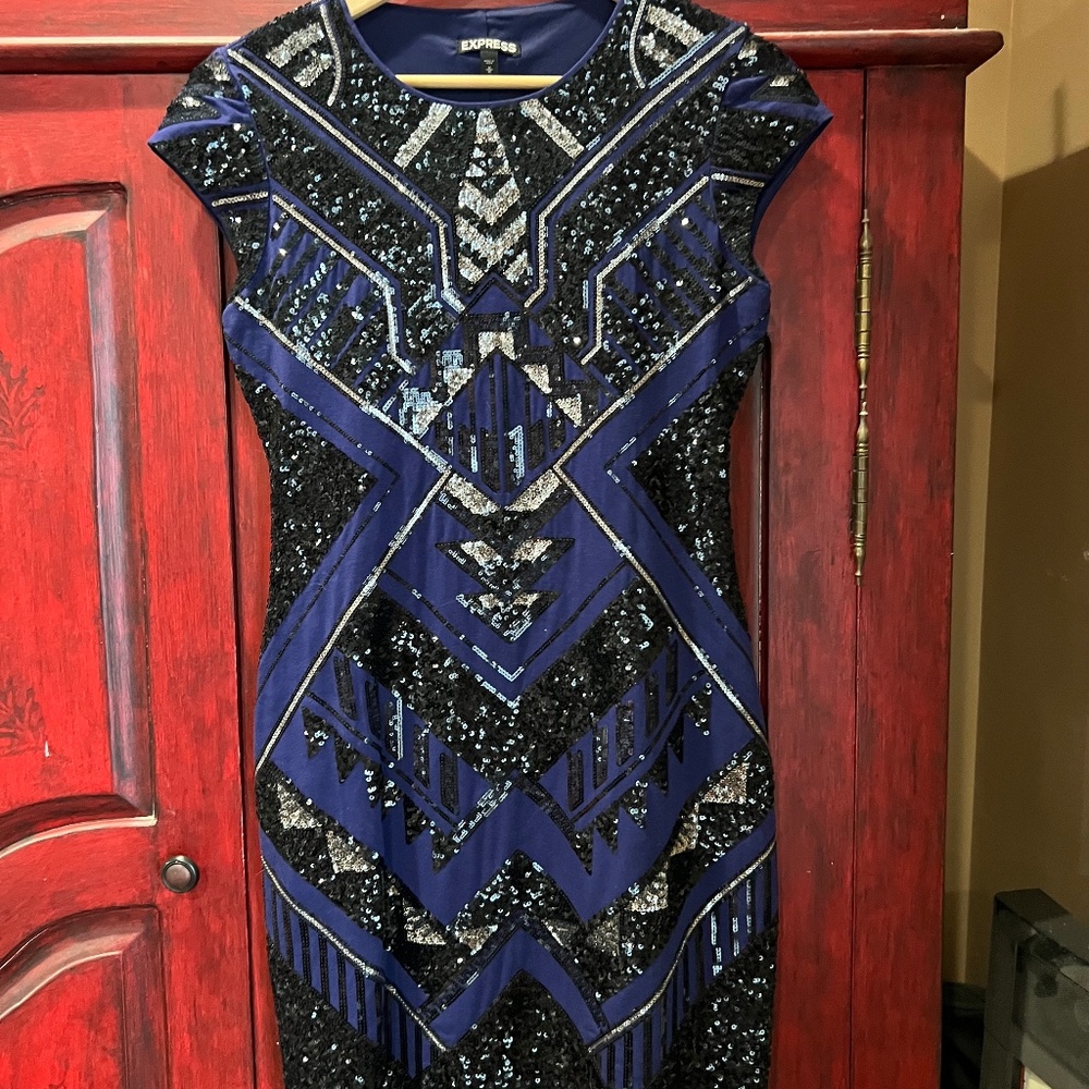 Express sequin mini dress